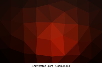 Dark Red vector shining triangular background. A sample with polygonal shapes. Template for a cell phone background.