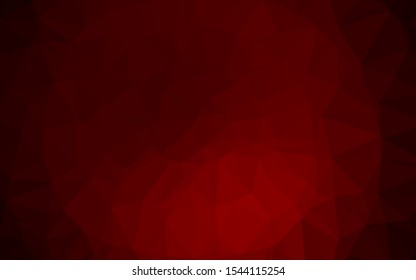 Dark Red vector shining triangular background. A sample with polygonal shapes. Brand new design for your business.