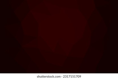 Dark Red vector shining triangular background. A vague abstract illustration with gradient. Brand new style for your business design.