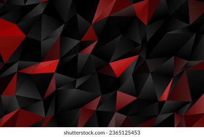 Dark Red vector shining triangular pattern. Creative illustration in halftone style with gradient. Completely new template for your business design.