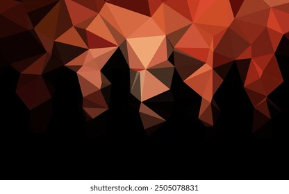 Dark Red vector shining triangular background. Geometric illustration in Origami style with gradient. Template for a cell phone background.