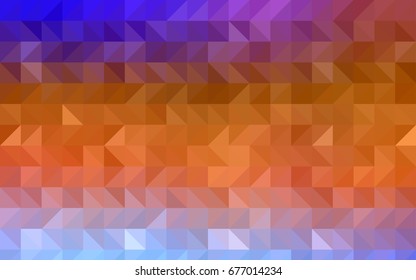 Dark Red vector shining triangular background. Glitter abstract illustration with an elegant design. Triangular pattern for your business design.