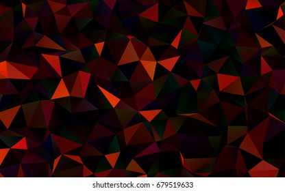 Dark Red vector shining triangular pattern. Triangular geometric sample with gradient.  The textured pattern can be used for background.