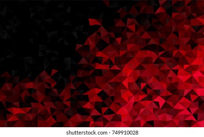 Dark Red vector shining triangular pattern. Brand-new colored illustration in blurry style with gradient. Brand-new style for your business design.