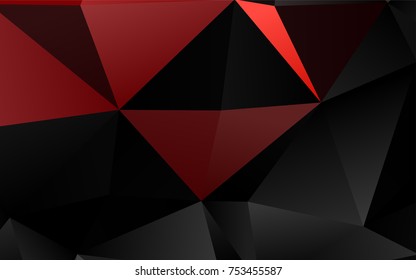 Dark Red vector shining triangular pattern. Creative illustration in halftone style with gradient. A completely new design for your business.