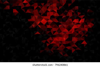 Dark Red vector shining triangular background. Geometric illustration in Origami style with gradient.  The elegant pattern can be used as part of a brand book.