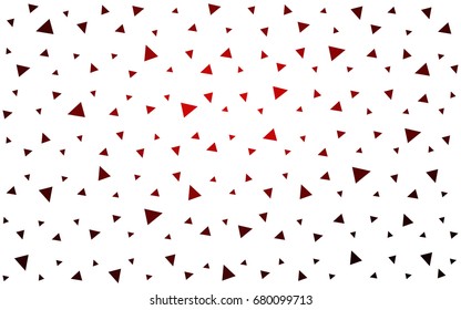Dark Red vector of small triangles on white background. Illustration of abstract texture of triangles. Pattern design for banner, poster, cover.