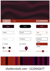 Dark Red vector style guide with bent lines. Modern gradient abstract illustration with bandy lines. This template you can use for landing pages.