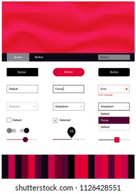 Dark Red vector style guide with bent lines. Glitter abstract illustration with blurred bubble shapes.. Modern template for your landing page.