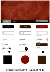 Dark Red vector style guide with sky stars. Colorful Style guide with stars on abstract background. This sample is for your website.