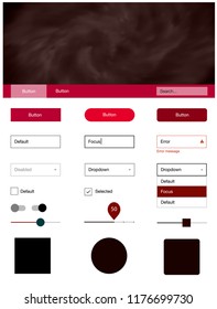 Dark Red vector style guide with sky stars. Colorful Style guide with stars on abstract background. Simple colorful design for websites.