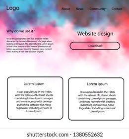 Dark Red vector style guide with sky stars. Colorful Style guide with stars on abstract background. This sample is for your website.