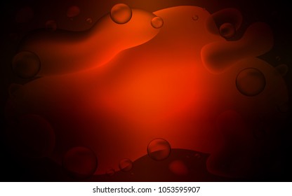 Dark Red vector template with abstract circles. Colorful illustration in abstract memphis style with gradient. The best blurred design for your business.