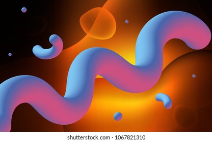 Dark Red vector template with abstract circles. Creative geometric illustration in memphis style with gradient. The elegant pattern for brand book.