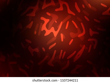 Dark Red vector template with abstract lines. A vague circumflex abstract illustration with gradient. New composition for your brand book.