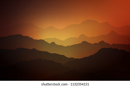 Dark Red vector template with abstract circles. Creative illustration in halftone mountain style with gradient. Textured wave pattern for backgrounds.