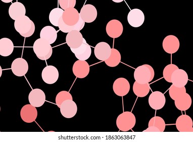 Dark Red vector template with artificial intelligence structure. Colorful design in simple style with AI links. Template for ads of intellect, innovations.