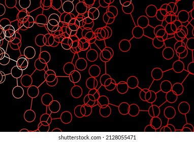 Dark Red vector template with artificial intelligence structure. Shining colorful illustration with real structure of AI. Design for depiction of cyber innovations.