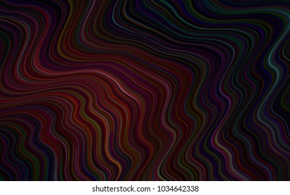 Dark Red vector template with bent lines. Brand-new colored illustration in memphis style with gradient. The template for cell phone backgrounds.