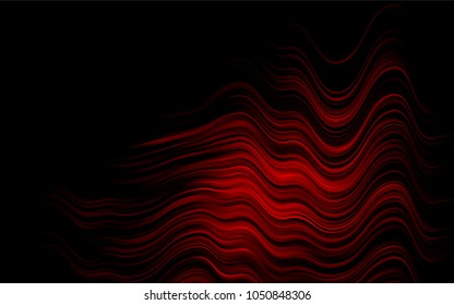 Dark Red vector template with bent lines. Glitter abstract illustration with wry lines. Pattern for your business design.