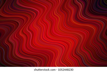 Dark Red vector template with bent lines. Blurred geometric sample with gradient bubbles.  A completely new memphis design for your business.