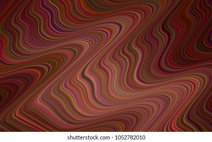 Dark Red vector template with bent lines. Colorful abstract illustration with gradient lines. A completely new template for your business design.