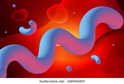 Dark Red vector template with bent lines. Brand-new colored illustration in memphis style with gradient. Brand-new design for your ads, poster, banner.
