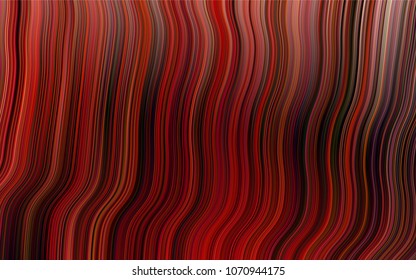 Dark Red vector template with bent lines. Glitter abstract illustration with wry lines. The best blurred design for your business.