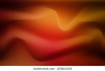 Dark Red vector template with bent ribbons. Shining illustration, which consist of blurred lines, circles. A completely new template for your business design.