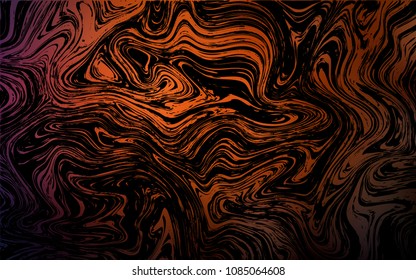 Dark Red vector template with bent lines. Colorful illustration in abstract marble style with gradient. New composition for your brand book.