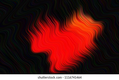 Dark Red vector template with bent ribbons. Modern gradient abstract illustration with bandy lines. Brand new design for your ads, poster, banner.