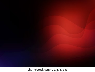 Dark Red vector template with bent ribbons. A vague circumflex abstract illustration with gradient. A completely new marble design for your business.