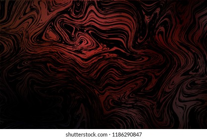 Dark Red vector template with bent ribbons. A vague circumflex abstract illustration with gradient. Brand-new design for your ads, poster, banner.
