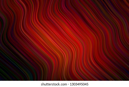Dark Red vector template with bent ribbons. Geometric illustration in marble style with gradient.  The best blurred design for your business.