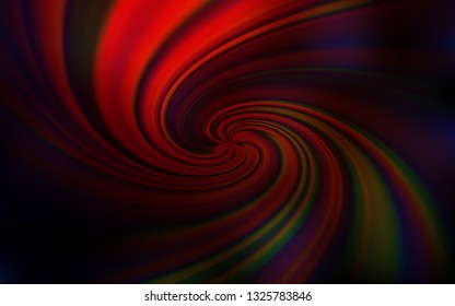 Dark Red vector template with bent lines. Colorful illustration in simple style with gradient. Abstract style for your business design.