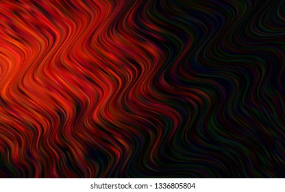 Dark Red vector template with bent lines. Creative geometric illustration in marble style with gradient. The best blurred design for your business.