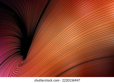 Dark Red vector template with bent lines. A sample with colorful lines, shapes. A sample for your ideas.