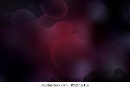 Dark Red vector template with bubble shapes. Shining crooked illustration in memphis style. Memphis design for your web site.