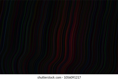 Dark Red vector template with bubble shapes. Glitter abstract illustration with wry lines. Textured wave pattern for backgrounds.