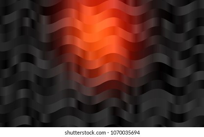 Dark Red vector template with bubble shapes. Modern gradient abstract illustration with bandy lines. Textured wave pattern for backgrounds.