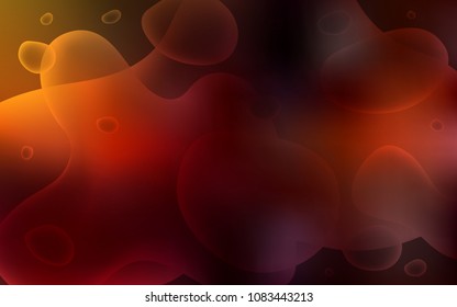 Dark Red vector template with bubble shapes. Colorful abstract illustration with gradient lines. Memphis design for your web site.