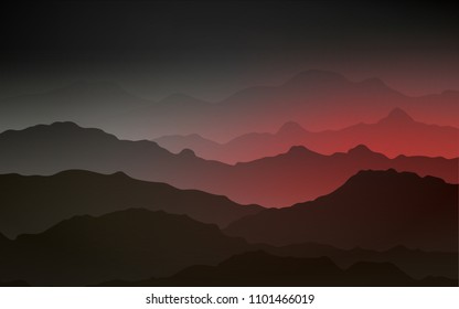 Dark Red vector template with bubble shapes. Colorful illustration in abstract mountain style with gradient. A new texture for your  ad, booklets, leaflets.