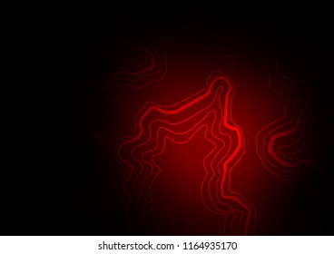 Dark Red vector template with bubble shapes. Glitter abstract illustration with wry lines. The elegant pattern for brand book.