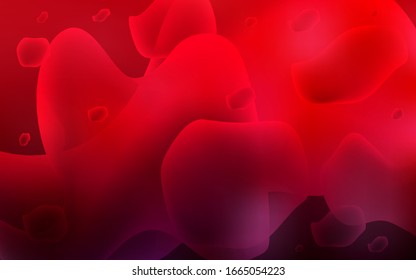 Dark Red vector template with bubble shapes. A vague circumflex abstract illustration with gradient. New composition for your brand book.