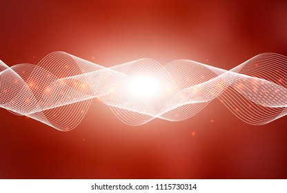 Dark Red vector template with carnival confetti. Decorative shining illustration with ribbons on abstract template. The template can be used as a background for postcards.