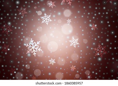 Dark Red vector template in carnival style. A colorful design in Christmas style with gradient. Pattern for booklets, leaflets of education.