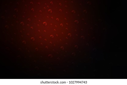 Dark Red vector template with circles. Glitter abstract illustration with blurred drops of rain. New design for ad, poster, banner of your website.