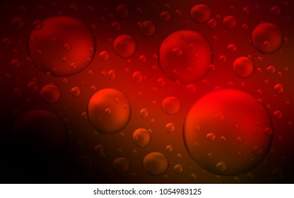 Dark Red vector template with circles. Abstract illustration with colored bubbles in nature style. Pattern can be used as texture of water, rain drops.