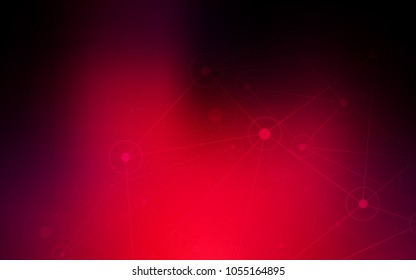Dark Red vector template with circles, triangles. Abstract illustration with colorful discs and triangles. Beautiful design for your business advert.