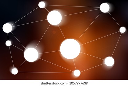 Dark Red vector template with circles, triangles. Abstract illustration with colorful discs and triangles. Completely new template for your brand book.